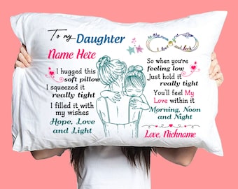 Daughter pillowcase | Etsy daughter love mom pillow case