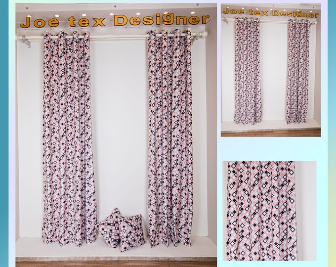 Print Velvet Two panels  Curtains