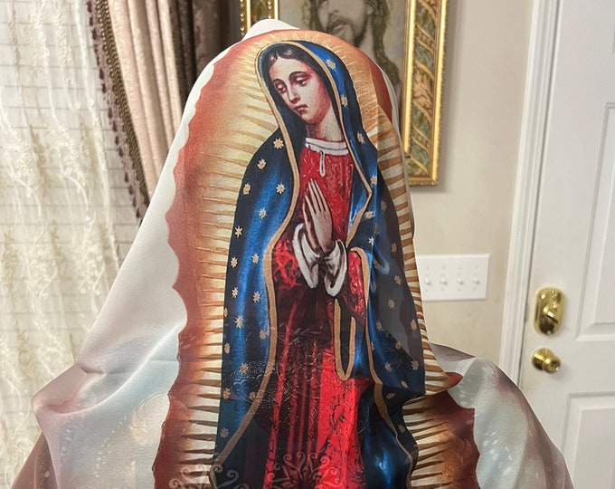 Lady Of Guadeloupe Scarf / Virgin Mary Scarf Madonna scarf