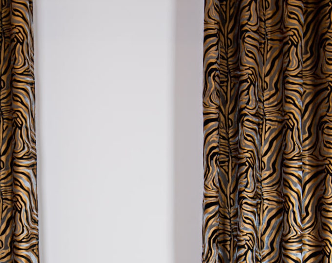 Two Soft Velvet panels & Matching pillow covers / each panel 50 inches x 98 height