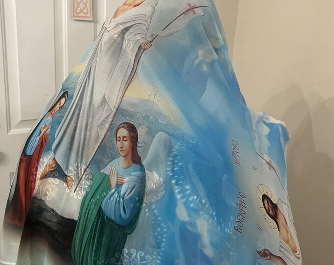 Easter scarf / resurrection scarf/Christmas Gift/ Religion Christmas Gift