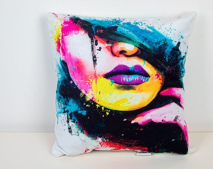 Pair of Colorful Decorative Pillow cover 16 Inches x  16 Inches Square