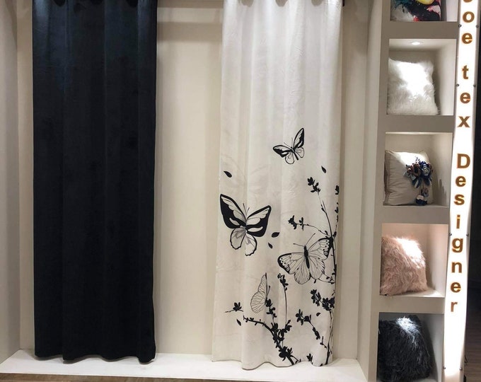 Two Panel curtains / Soft Velvet/ Width ( 51 Inches each panel) x Length 98 Inches