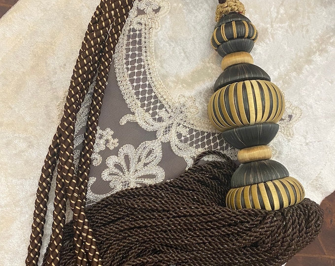 Egyptian Handmade long tassels 42 inches, Cord Length 20 inches, head and tassels length 22