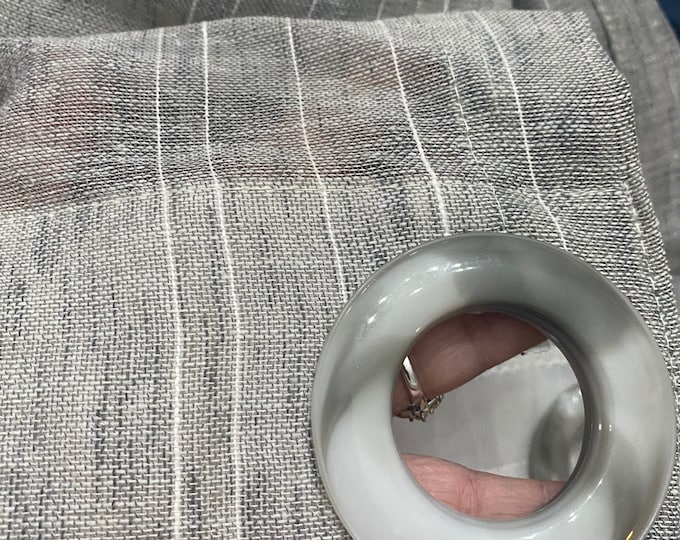 Egyptian Natural linen fit window size 110 inches wide x 98 Inches Height. It fits window size 30- 60 inches wide.