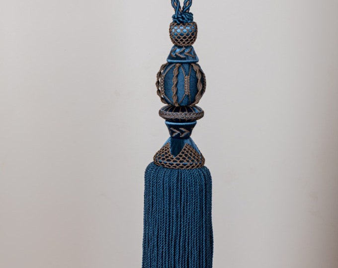 Big Blue Curtains Tiebacks