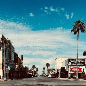 Historische Panama City Florida Street View. Mooie kunst aan de muur woondecoratie.