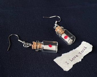 Sealed Message in a Bottle Earrings