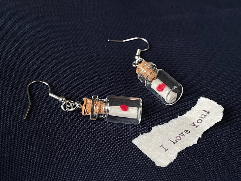 Sealed Message in a Bottle Earrings image 1
