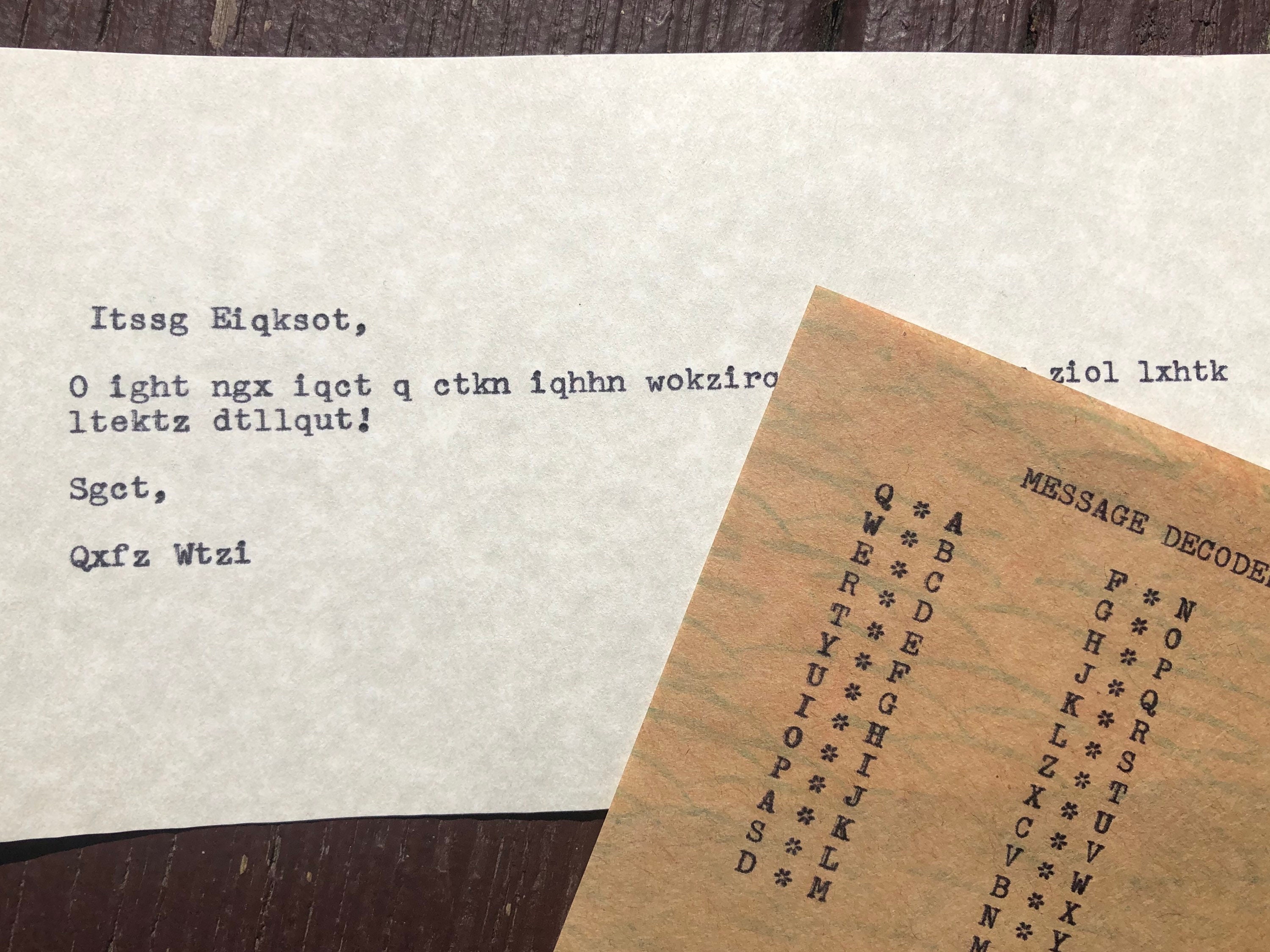 Secret Coded Message Etsy Secret Coded Message Etsy