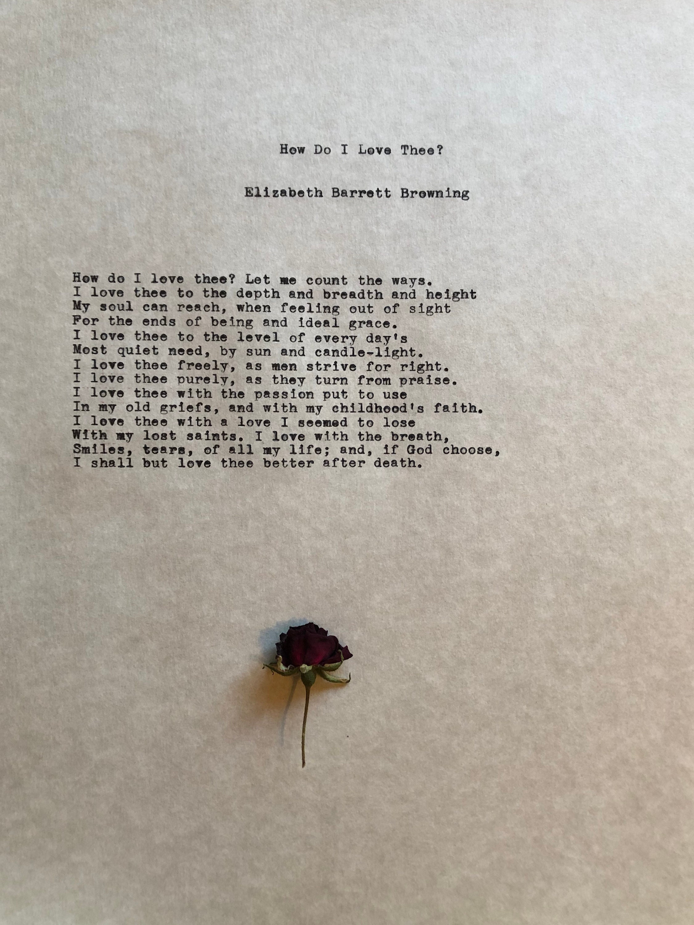 How Do I Love Thee Poem Etsy