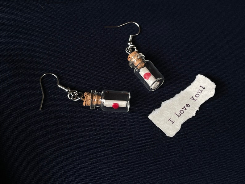 Sealed Message in a Bottle Earrings image 2