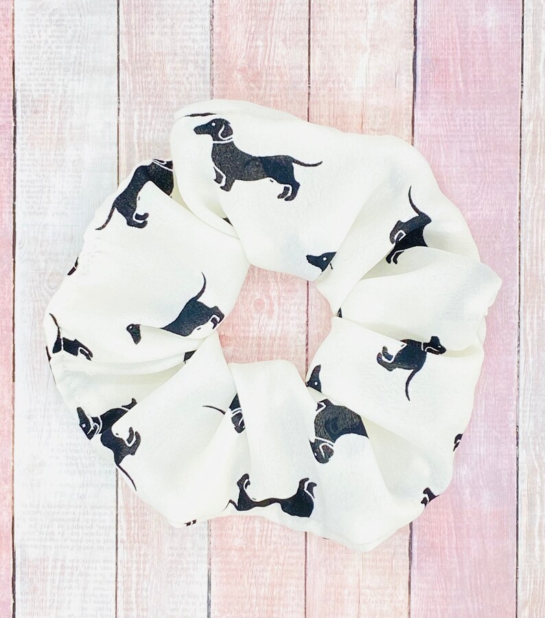 Chiffon Dachshund Dog Scrunchies