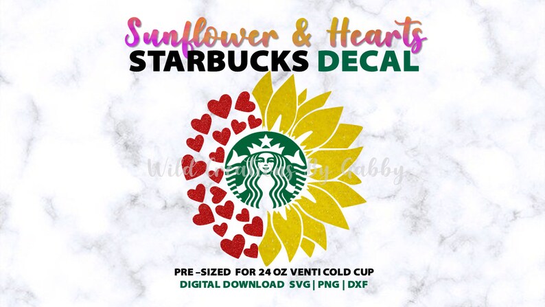 Download Clip Art Valentine S Day Cut File Starbucks Sunflower Cut File Sunflower Svg Png Cut File Sunflower Svg Png Dxf Sunflower Hearts Art Collectibles