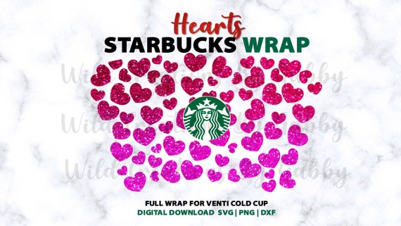 Download Art Collectibles Clip Art Svg File Heart Svg Starbucks Cup Cricut Cut File Full Wrap Download Valentine U2019s Day Wrap Starbucks Cold Cup Full Wrap Svg