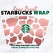 Cow Print Full Wrap for Starbucks Venti Cold Cup SVG file with Starbucks cutout logo | Svg & Png Digital Download 
