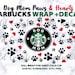 Full Wrap Dog Mom Paw Print for Starbucks 24oz Venti Reusable Cold Cup | Svg Png Digital Download 