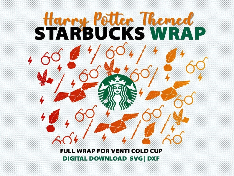 Download Full Wrap Harry Potter Themed for Starbucks 24oz Venti ...