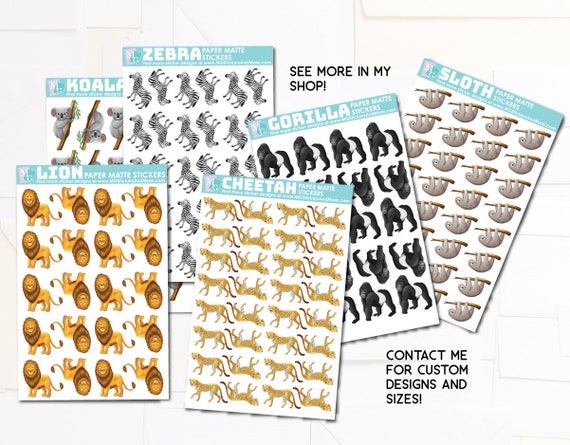 Koala Sticker Sheet, Matte Stickers, Zoo, Animal Love, African