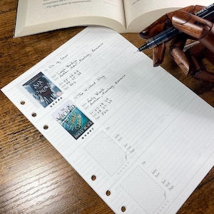 A5 | Reading Habit Tracker | 10 sheets per pack | 1.5” x 1” stickers | Filofax compatible |
