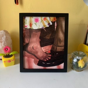 Father Daughter Watercolor Print
