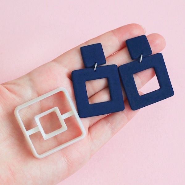 Square donut polymer clay cutters - Polymer clay tools - 3d printed polymer clay cutters