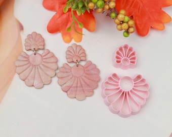 Flower embossed polymer clay cutters - Polymer clay tools - 3d printed polymer clay cutters