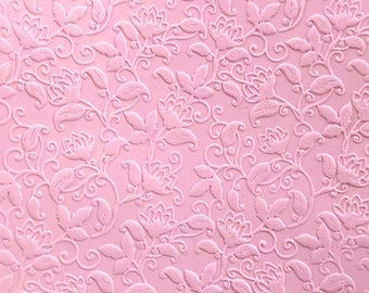 Spring pattern polymer clay texture sheet - Flower texture mat for polymer clay - Rubber texture sheets