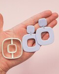 Square rounded edges donut polymer clay cutters - Polymer clay tools - 3d printed polymer clay cutters