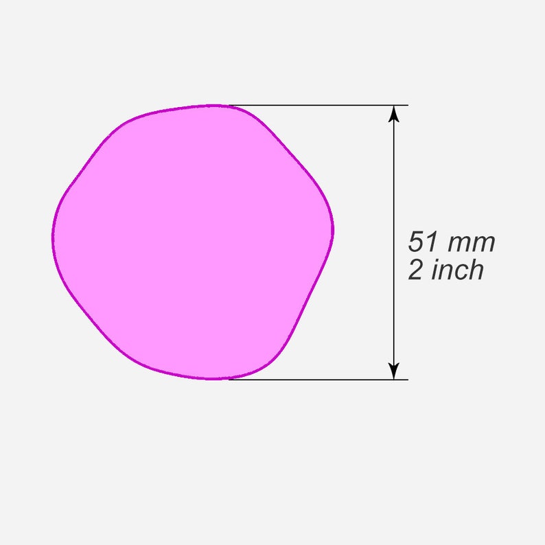 Ensemble d'emporte-pièces en argile polymère de forme organique Outils en argile polymère Emporte-pièces en argile polymère imprimés en 3d 51mm (2")