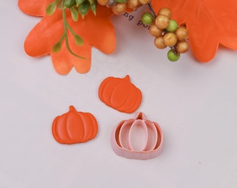 Halloween polymer clay cutters - Cute pumpkin polymer clay cutter - fall/autumn 3d printed cutter for earrings