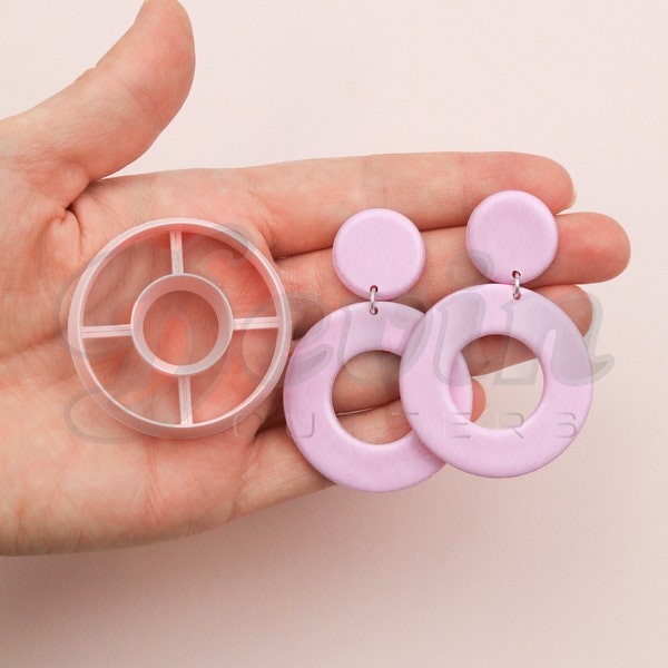 Circle donut polymer clay cutters - Polymer clay tools - 3d printed polymer clay cutters