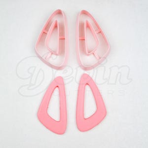 Triangle donut (left and right)  polymer clay cutter - Polymer clay tools - 3d printed polymer clay cutters