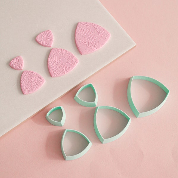 Cortadoras de arcilla polimérica de triángulo redondeado - Herramientas de arcilla polimérica - Cortadoras de arcilla polimérica impresas en 3D