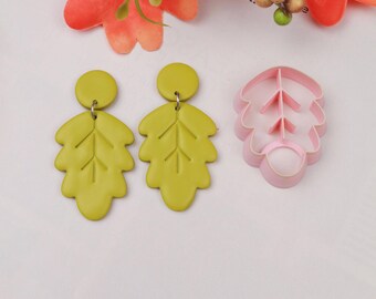 Oak leaf fall/autumn polymer clay cutters -  3d printed cutter for earrings