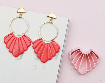Fan polymer clay cutters - Polymer clay tools - 3d printed polymer clay cutters
