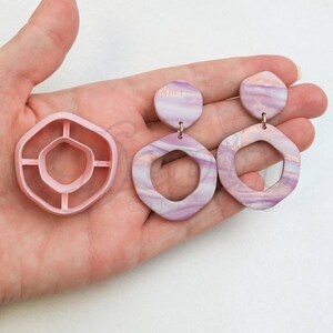 Organische Kreis Donut Ausstechformen - Polymer Clay Werkzeuge - 3d gedruckte Ausstechformen