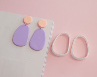 Mirrored ovals polymer clay cutters - Polymer clay tools - 3d printed polymer clay cutters