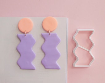 Wave shape polymer clay cutters - Polymer clay tools - 3d printed polymer clay cutters