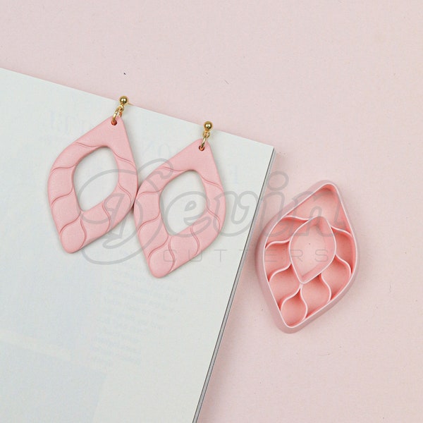 Teardrop embossed polymer clay cutters - Polymer clay tools - 3d printed polymer clay cutters