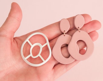 Pear shape donut polymer clay cutters - Polymer clay tools - 3d printed polymer clay cutters