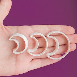 Moon shape polymer clay cutters - Polymer clay tools - 3d printed polymer clay cutters