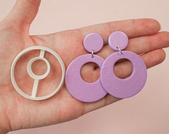 Circle donut polymer clay cutters - Polymer clay tools - 3d printed polymer clay cutters