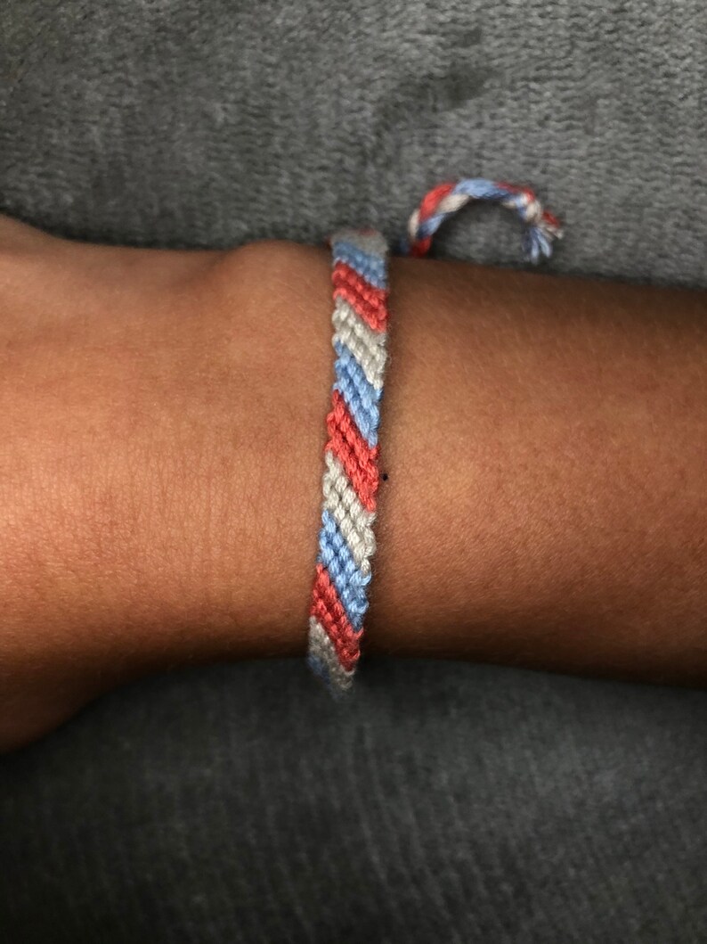 Candy Stripe Friendship Bracelet Etsy