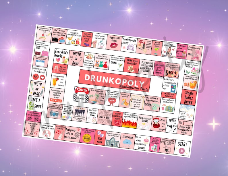 Drunkopoly Bachelorette Party Drinking Game image 1