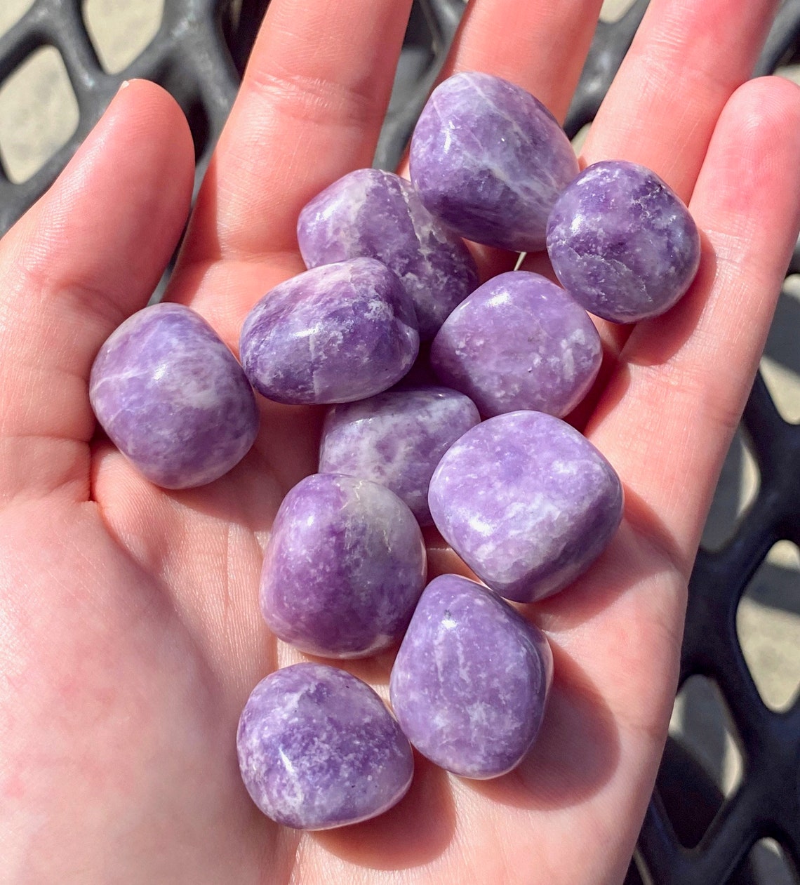 Lepidolite tumbled stone Polished tumbled stone Reiki | Etsy