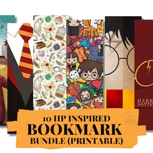 Zauberer inspiriert Lesezeichen Bundle, druckbare Lesezeichen, Lesezeichen Set