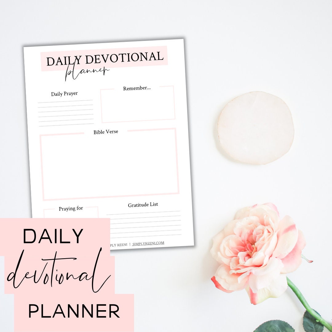 Daily Devotional Planner, Devotional Planning Page, Devotional, Planner