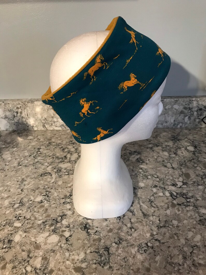Ear Warmer Headband Equestrian Palomino Horses Etsy