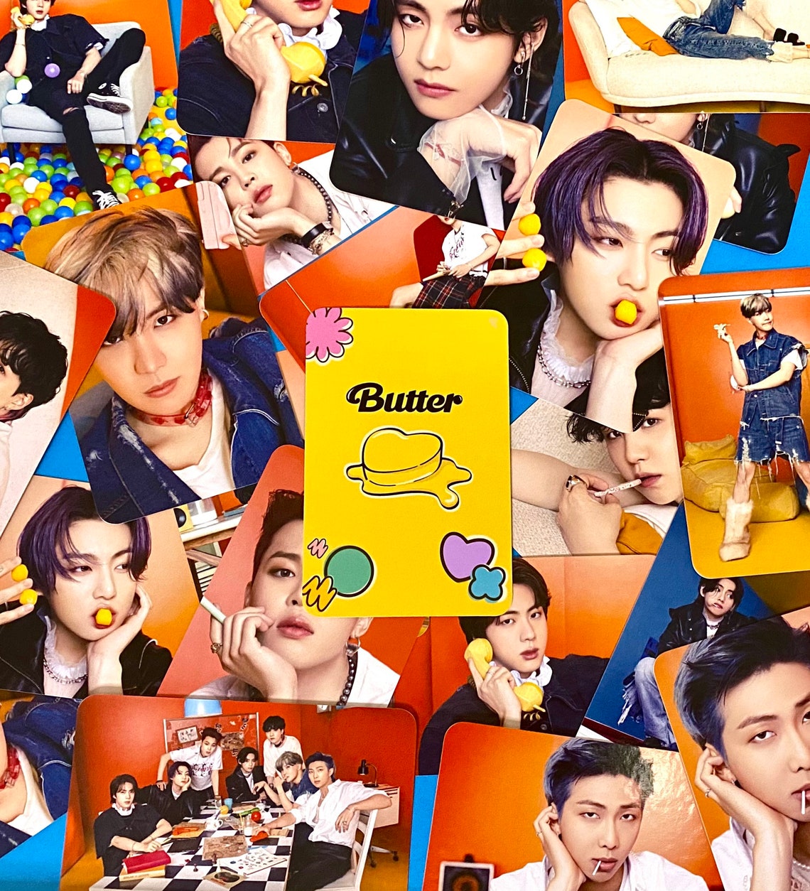 BTS 방탄소년단 BUTTER PHOTOCARDS Cream Album Version / Concept Etsy España